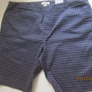 NWT COLDWATER CREEK NAVY W/WHITE DOTS SHORTS SZ 20